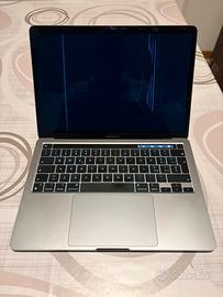 MacBook Pro 13 M1 16gb 1tb schermo danneggiato