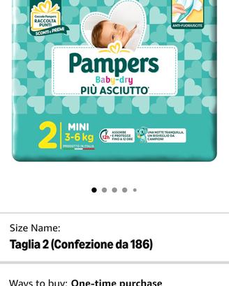 Pampers taglia 2 