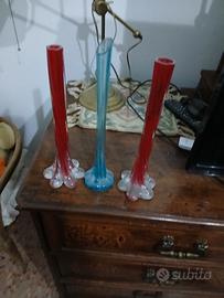 tre vasi di cristallo 