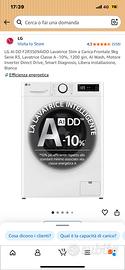 lavatrice LG 10 mesi, in garanzia