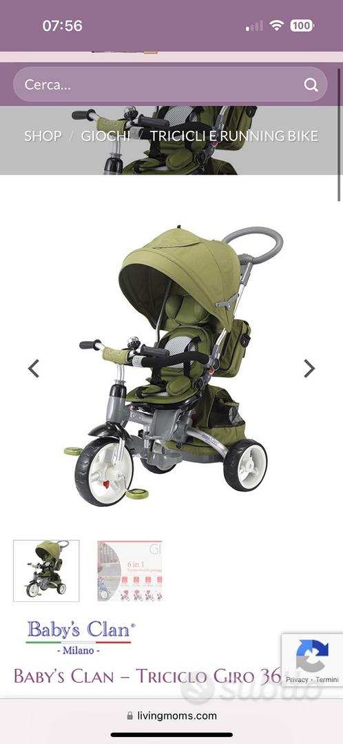 Triciclo Passeggino Evolutivo 6-in-1 Mondial Toys - Per Bambini 10 Mesi-5 Anni, Fino A 25kg, Rosa