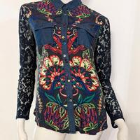 DESIGUAL Camicia blu multicolore