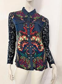 DESIGUAL Camicia blu multicolore