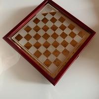 Set scacchi in vetro completo con custodia - 32 pz