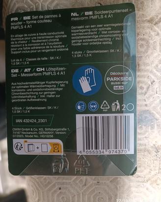 punte per saldatore parkside nuove