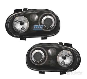 FARI VOLKSWAGEN VW GOLF 4 ANGEL EYES R32 FONDO NER