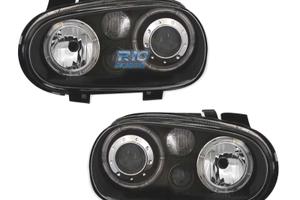 FARI VOLKSWAGEN VW GOLF 4 ANGEL EYES R32 FONDO NER