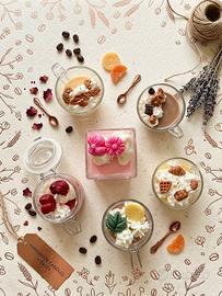 Candele di soia, fatte a mano, 100%vegane