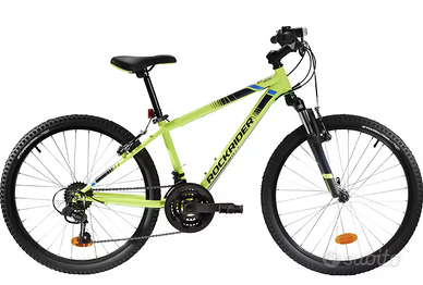 Bici mtb rockrider ST500 misura 24 Giallo fluo