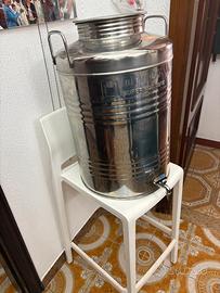 3 Bidoni per olio in acciaio inox 50L (come nuovi)