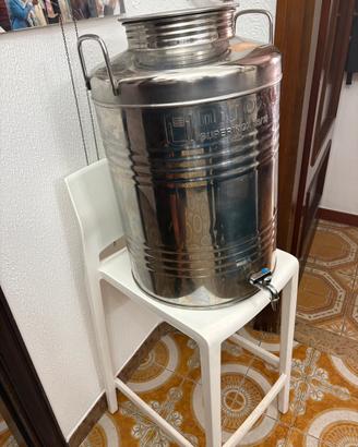 3 Bidoni per olio in acciaio inox 50L (come nuovi)