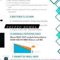 impianto fotovoltaico completo di accumulo 