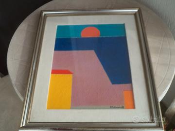 QUADRO DIPINTO IL MARE DI PIETRO FALIVENA 1983