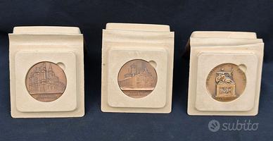 Blocco 3 medaglie in bronzo Circolo Num. Saronno