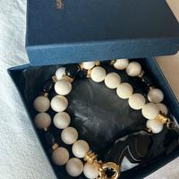 collana di agata bianca e nera