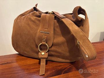 Borsa - Pelle Scamosciata Marrone Nuova