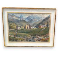 QUADRO CERVINO DA VALTOURNANCHE - SILVIO CRESPI