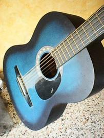 Chitarra Azzurra In Legno