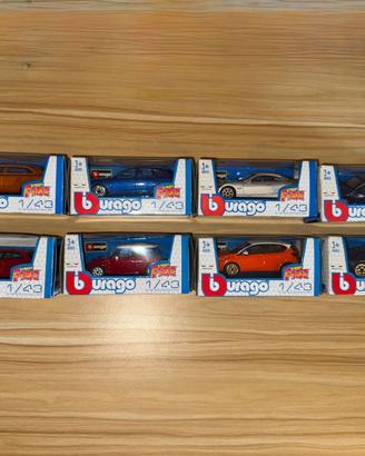 Lotto di 8 modellini Bburago vari 1:43