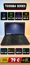 PC PortatileToshiba silver  amd e1 2100 RAM Win