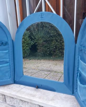 Specchio chiudibile per bimbe porta spazzole ecc