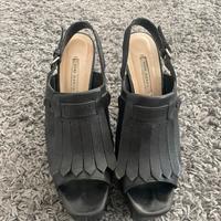 Zoccolo sandali nero Zara 38