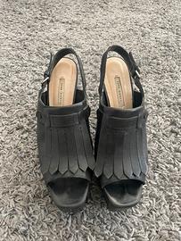 Zoccolo sandali nero Zara 38