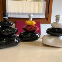 Lampade in ceramica a forma di pietra