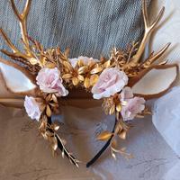 Fascia per capelli con fiori 