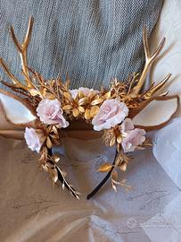 Fascia per capelli con fiori 