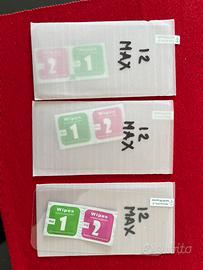 3x Vetro temperato pellicola iphone 12 max