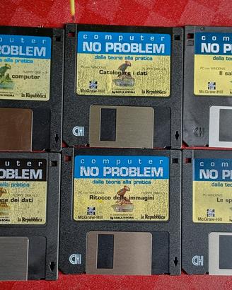 Guida vintage uso computer su floppy disk