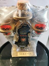 set bottiglia e bicchieri brandy 