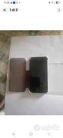 Iphone 4s nero con custodia protezione biancs