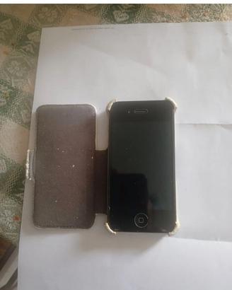 Iphone 4s nero con custodia protezione biancs