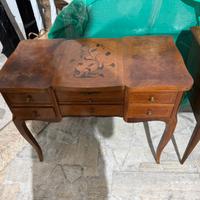 Toletta intarsiata '800 con piani apribili