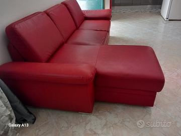 divano letto con penisola e contenitore 