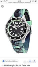 Orologio uomo sector solo tempo 230 verde acqua