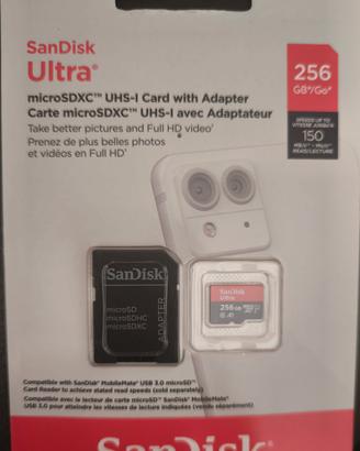 SanDisk microSDXC uhs-I card con adattatore 256 gb