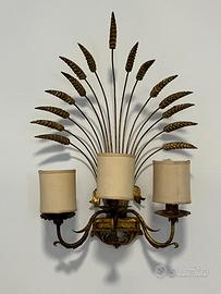Lampada Applique in ottone dorato