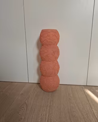 Vaso di Design in Vetro Satinato Arancione - Stile