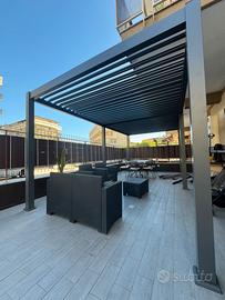 Pergola bioclimatica a lamelle orientabili 6x3