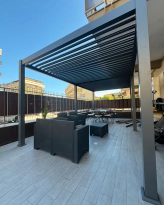Pergola bioclimatica a lamelle orientabili 6x3