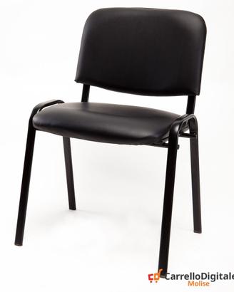 Sedia Imbottita in Eco Pelle NERO