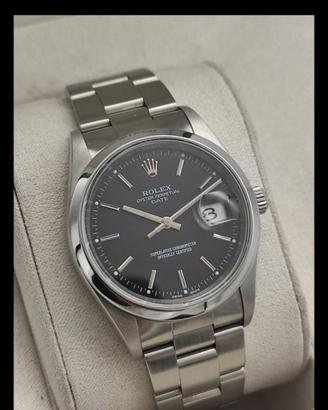 Rolex datejust 34mm acciaio quadrante nero