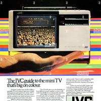 Mini TV monitor color vintage JVC