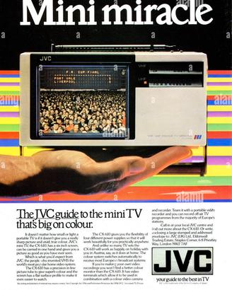 Mini TV monitor color vintage JVC