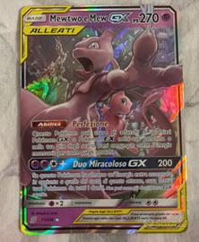 carta Pokémon Mewtwo e Mew-GX (Alleati)