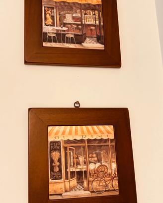 Set 6 Quadri Decorativi in Legno Country Chic
