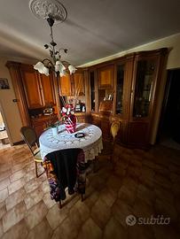 Set completo sala pranzo vintage in legno